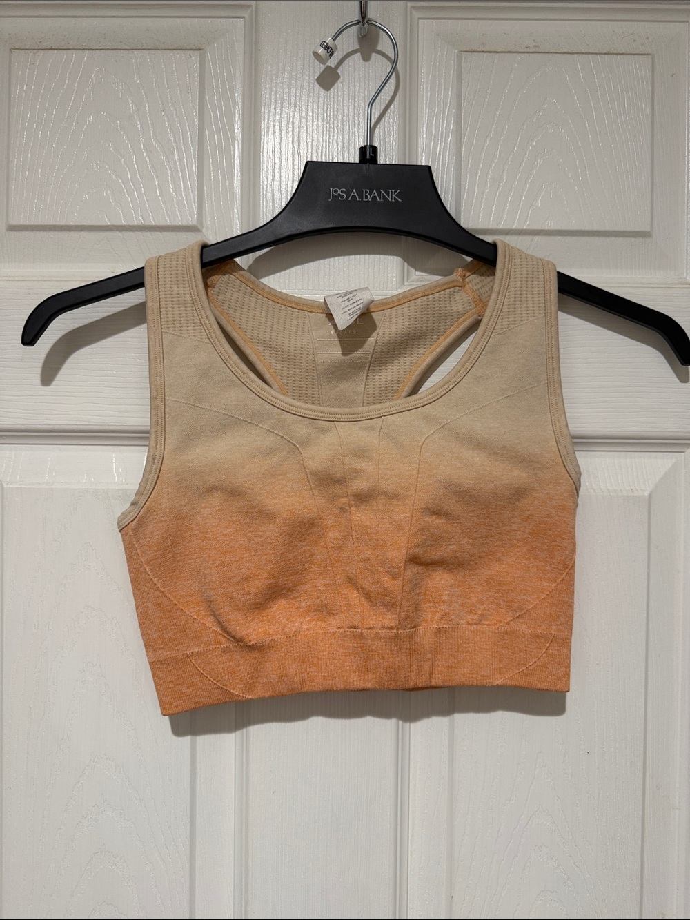 AYBL Beige to Peach Ombre Racerback Crop Top